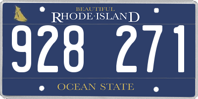 RI license plate 928271