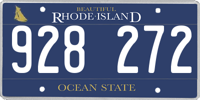 RI license plate 928272