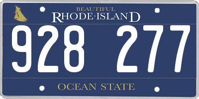 RI license plate 928277