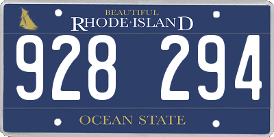 RI license plate 928294