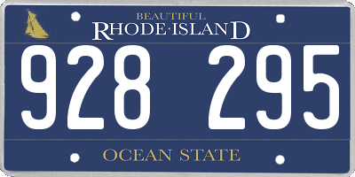 RI license plate 928295