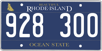 RI license plate 928300