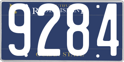 RI license plate 9284