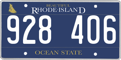 RI license plate 928406