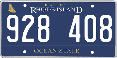RI license plate 928408