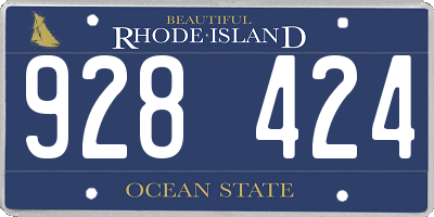 RI license plate 928424