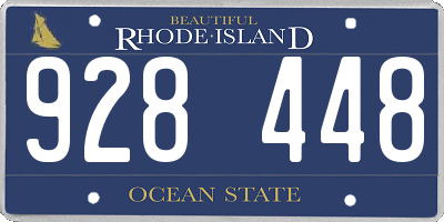 RI license plate 928448