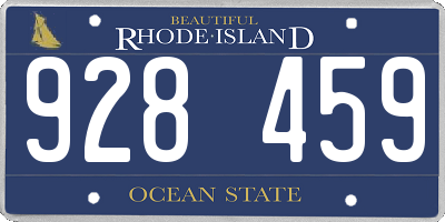 RI license plate 928459
