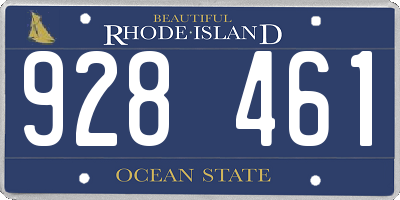 RI license plate 928461