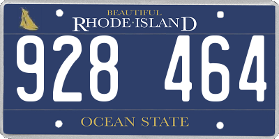 RI license plate 928464