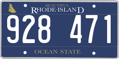 RI license plate 928471
