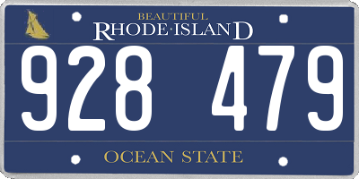 RI license plate 928479