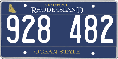 RI license plate 928482
