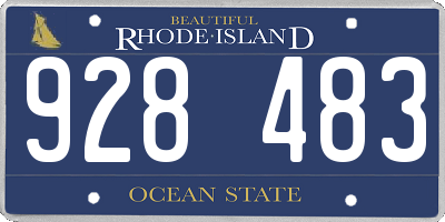 RI license plate 928483