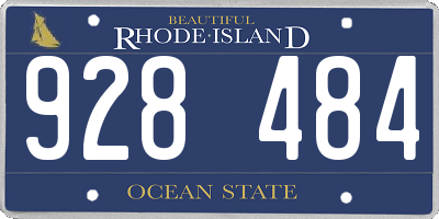 RI license plate 928484