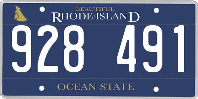 RI license plate 928491