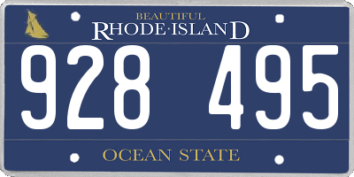 RI license plate 928495
