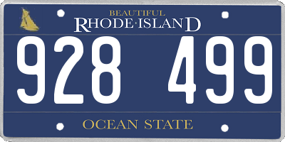 RI license plate 928499