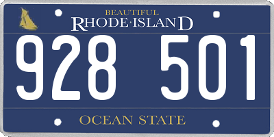 RI license plate 928501