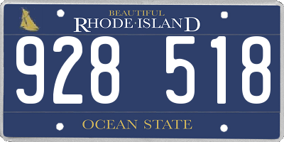RI license plate 928518