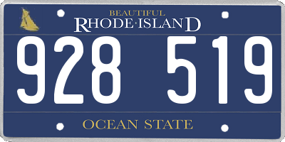 RI license plate 928519