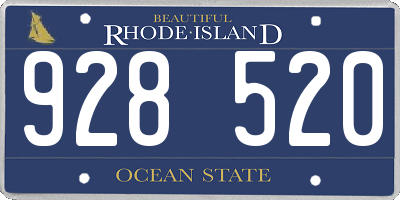 RI license plate 928520