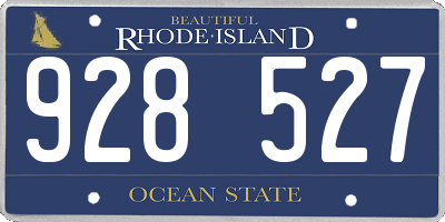 RI license plate 928527