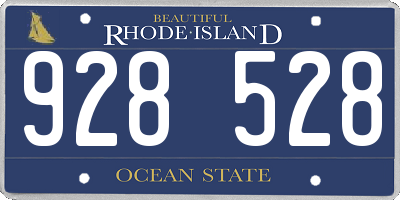 RI license plate 928528