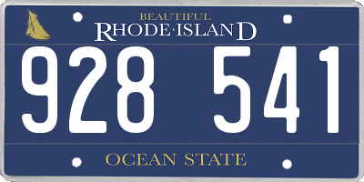 RI license plate 928541