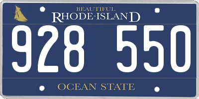 RI license plate 928550