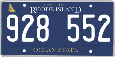 RI license plate 928552