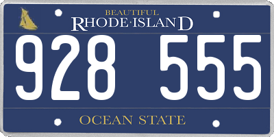 RI license plate 928555