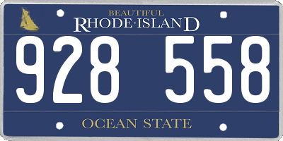 RI license plate 928558