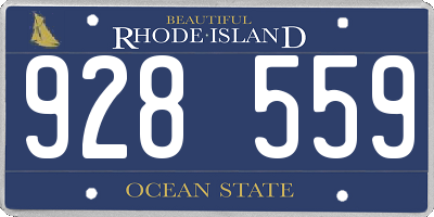 RI license plate 928559