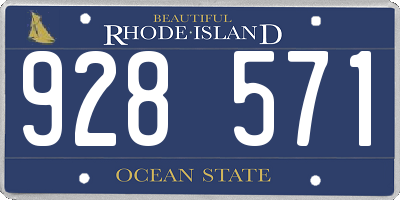 RI license plate 928571