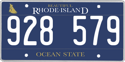 RI license plate 928579