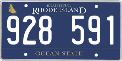 RI license plate 928591