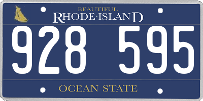 RI license plate 928595