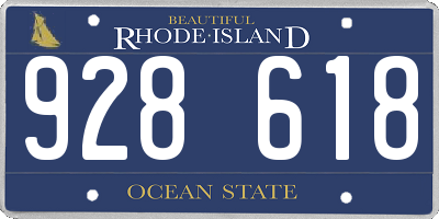 RI license plate 928618