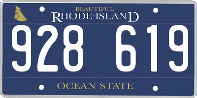 RI license plate 928619