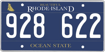 RI license plate 928622