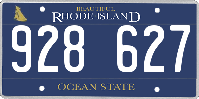 RI license plate 928627