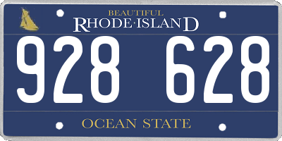 RI license plate 928628