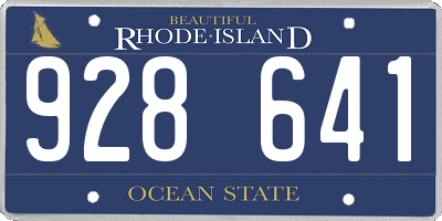 RI license plate 928641