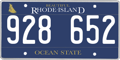 RI license plate 928652