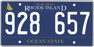 RI license plate 928657