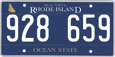 RI license plate 928659