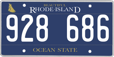 RI license plate 928686