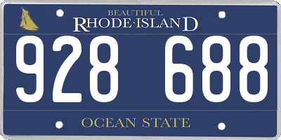 RI license plate 928688