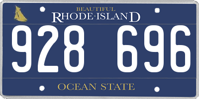 RI license plate 928696
